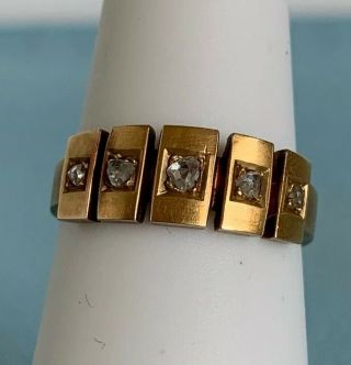 Antique/Vintage 18k Gold Ring with Rose Cut Diamonds 3