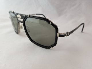 CAZAL VINTAGE MOD.  659/3 COL.  011 MATTE BLACK SILVER SUNGLASSES MADE IN GERMANY 3