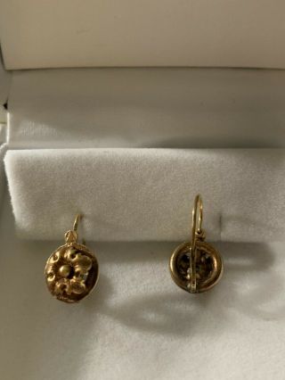 Antique Victorian 18k Gold French Earrings 3
