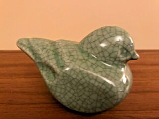 CHINESE VINTAGE HAND CRAFTED CELADON BIRD 5
