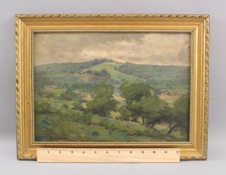 1918 Antique HENRIK HILLBLOM American Impressionist Landscape Oil Painting,  NR 2
