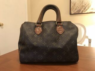 Vintage Louis Vuitton French Company Speedy 25 Satchel Handbag