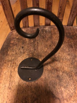 Unique Iron Swirl Hook Screw Into Wall 7” From Anthropologie Made In India