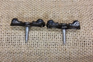 2 Jelly Cupboard Cabinet 1 1/4” Small Bow Tie Turn Button Latches Old Vintage