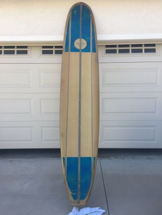 Vintage Bahne Longboard Surfboard