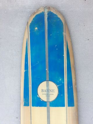 Vintage Bahne Longboard Surfboard 7