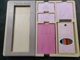 Vintage Tomy Fashion Plates 1978 Sketch Kit Stencil - Everything But The Box