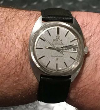 Vintage Omega Constellation Chronometer Automatic Day Date Watch Stainless Steel 12