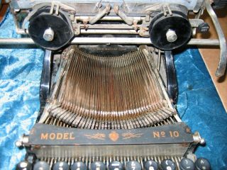 Rare Vintage Pittsburg Visible No 10 Antique Typewriter For Restoration 10