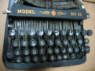 Rare Vintage Pittsburg Visible No 10 Antique Typewriter For Restoration 11