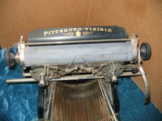 Rare Vintage Pittsburg Visible No 10 Antique Typewriter For Restoration 2