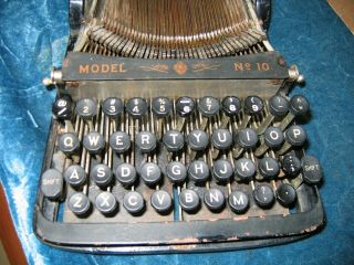 Rare Vintage Pittsburg Visible No 10 Antique Typewriter For Restoration 3