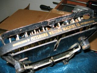 Rare Vintage Pittsburg Visible No 10 Antique Typewriter For Restoration 4