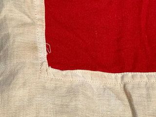 ANTIQUE US Army WW1 WW2 SIGNAL Sewn Semaphore Flags FLAG KIT WWI WWII NAVYPole 5