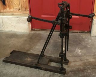 Millers Falls Barn Beam Timber Framing Drill Boring Machine Cast Iron Antique