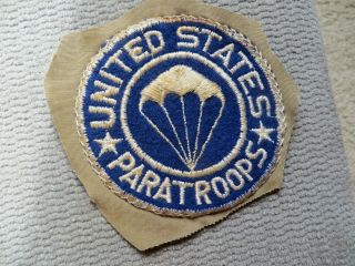Ww2 United States Paratroops Airborne Sleeve Patch - 3 1/2 " Across