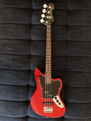 Squier By Fender Vintage Modified Jaguar Bass Special Ss - Red W/urban Gig Bag