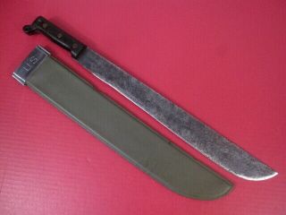 Wwii Era Us Army True Temper 18 " Machete Dated 1945 W/rubberized 1945 Scabbard