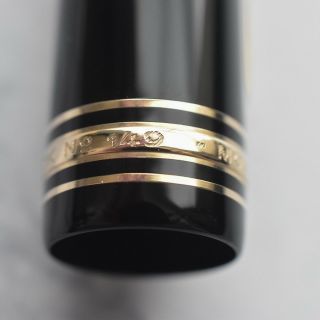 VINTAGE Montblanc Meisterstuck 149 Black & Gold Diplomat Fountain Pen 14k F Nib 4