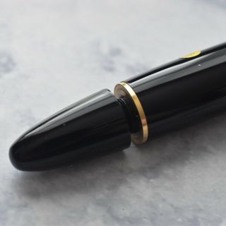 VINTAGE Montblanc Meisterstuck 149 Black & Gold Diplomat Fountain Pen 14k F Nib 6
