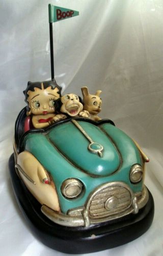 Rare Vintage Display/advertising Item Betty Boop & Pets In Bumper Car Large Vg