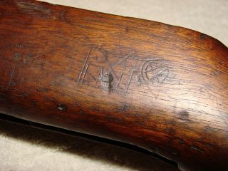 Us Wwii Springfield Armory M1 Garand Rifle Stock W/ Cartouches