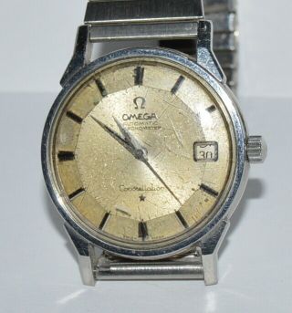 Vintage Silver Omega Automatic Chronometer Constellation Needs Work Estate