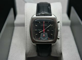 Vintage 1970,  S Seiko Monaco Chronograph 7016 - 5020 Auto Watch Black Dial