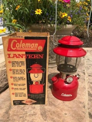 Vintage Coleman Red 200a195 Lantern