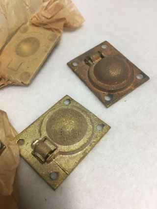Set Of 4 Recessed Brass Ring Pulls 3