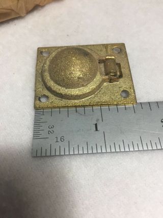 Set Of 4 Recessed Brass Ring Pulls 5