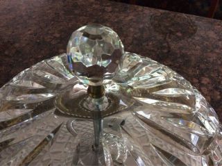Vintage Waterford 15” Cut Glass Ceiling Mount Chandelier 5