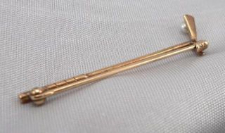 Antique Brooch SLOAN & Co NY 14K Yellow Gold GOLF Club Pearl Ball Pin 1900s 4