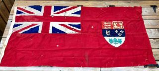 Ww2 World War Two Era Canadian Red Ensign Large Salty Multi - Piece Cotton