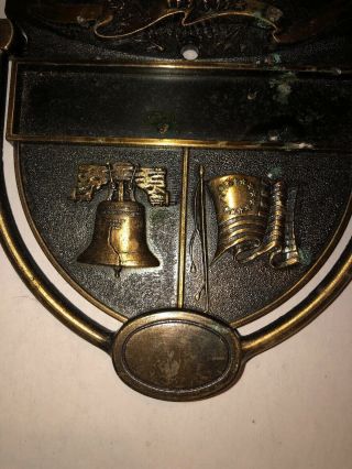 Vintage 1776 - 1976 American Eagle Bronze Colored Brass Patriotic Door Knocker 4