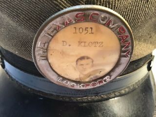 Vintage Rare Texaco Gas Station Attendant Hat Cap Oil Can GM Ford 4 Delco Chevy 11