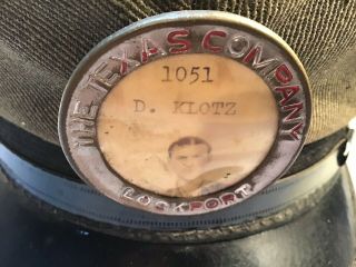 Vintage Rare Texaco Gas Station Attendant Hat Cap Oil Can GM Ford 4 Delco Chevy 2