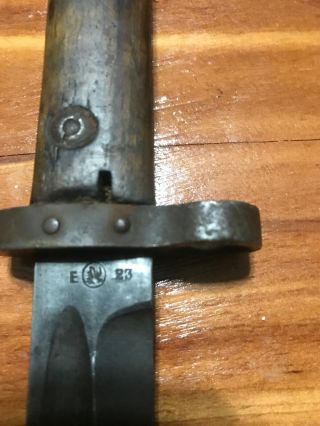 Vintage 1923 Czech Bayonet W/Muzzle Ring and Scabbard 4
