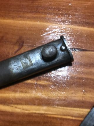 Vintage 1923 Czech Bayonet W/Muzzle Ring and Scabbard 8