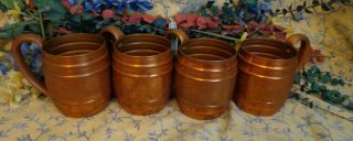 Vintage Moscow Mule Copper Mugs Cavalier By National Silver Set Of 4