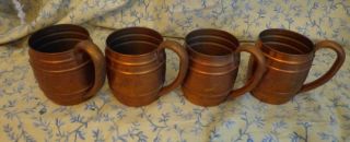 Vintage Moscow Mule Copper Mugs Cavalier by National Silver set of 4 4