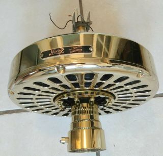 Vtg.  Hunter Ceiling Fan Motor 23274 Polished Brass 3 Speeds 2.  5 Amp