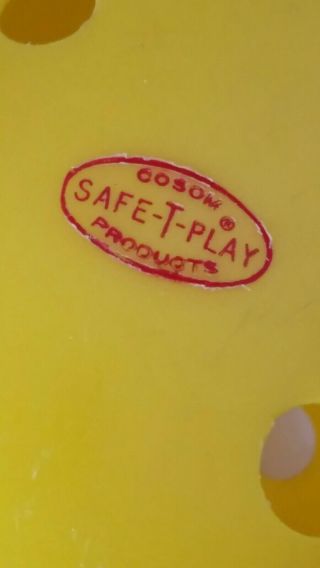 Vintage 1970 ' s Cosom Safe - T - Play Yellow Wiffle Ball Football Toy 70s Sports 2