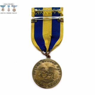 1898 US NAVY SPANISH CAMPAIGN MEDAL SPLIT BROOCH RIBBON BAR 1923 BASTIAN BROS. 5