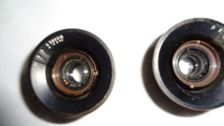 2 Vintage Baltar Lenses 25 mm Yellow Dot Lenses / / Fungus 2
