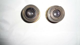 2 Vintage Baltar Lenses 25 mm Yellow Dot Lenses / / Fungus 7