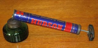 Vintage Hudson Bug Sprayer Green Glass Bottle Made In U.  S.  A.  63a 8 4 67