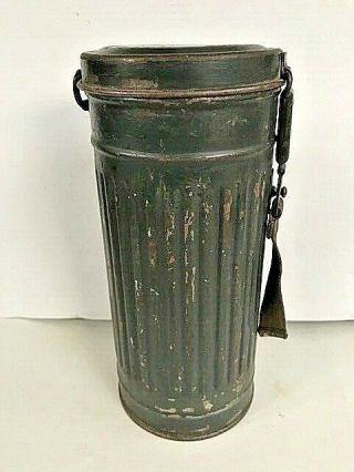 Ww2 German Army Gas Mask Container Box Canister.  Orig.