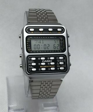 1980 ' s Casio Scientific CFX - 200 197 Stainless Steel Men ' s Watch Japan M 11