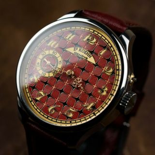 Mens Watch Vintage Luxury Movement E.  Koehn Antiques Stroke Swiss Wristwatch Gift